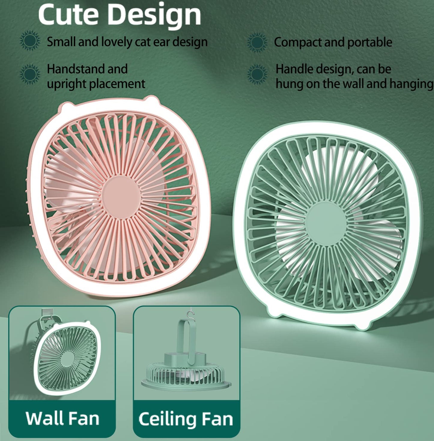 VENTILADOR RECARGABLE CON LÁMPARA