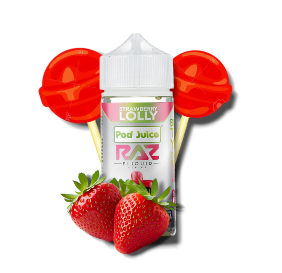 STRAWBERRY LOLLY - POD JUICE RAZ - 100ML