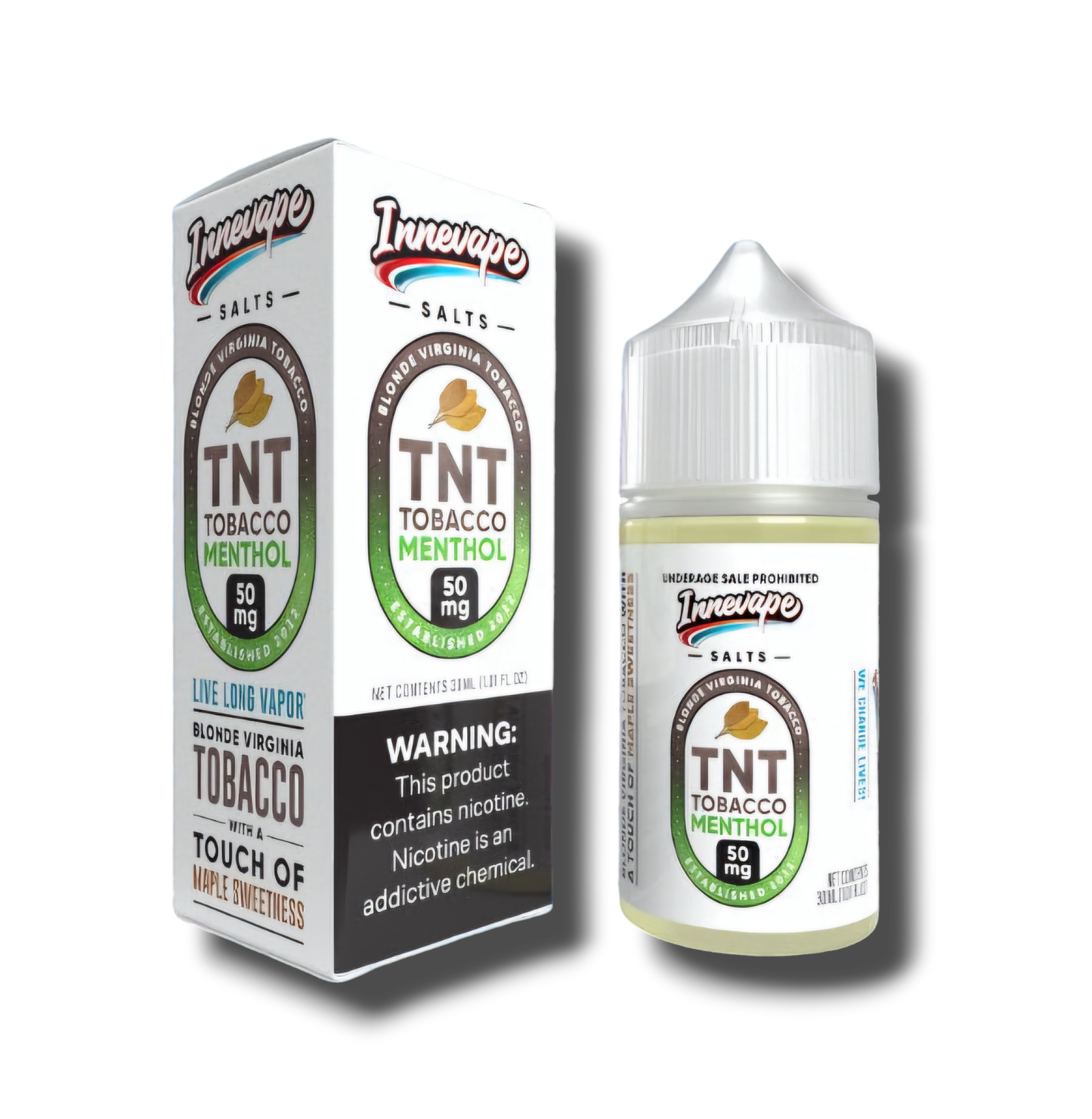 TNT TOBACCO MENTHOL / NIC SALTS 30ML - INNEVAPE