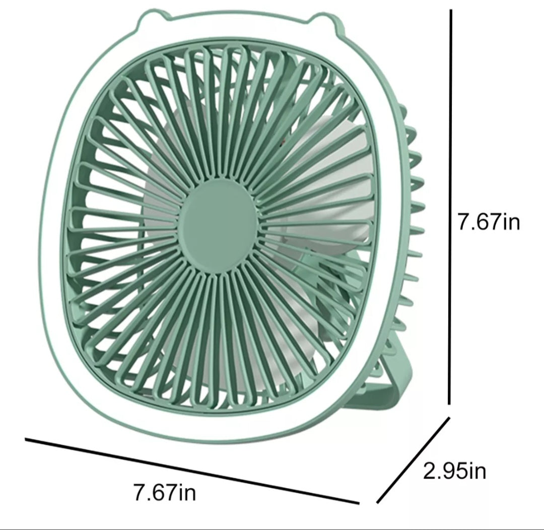 VENTILADOR RECARGABLE CON LÁMPARA