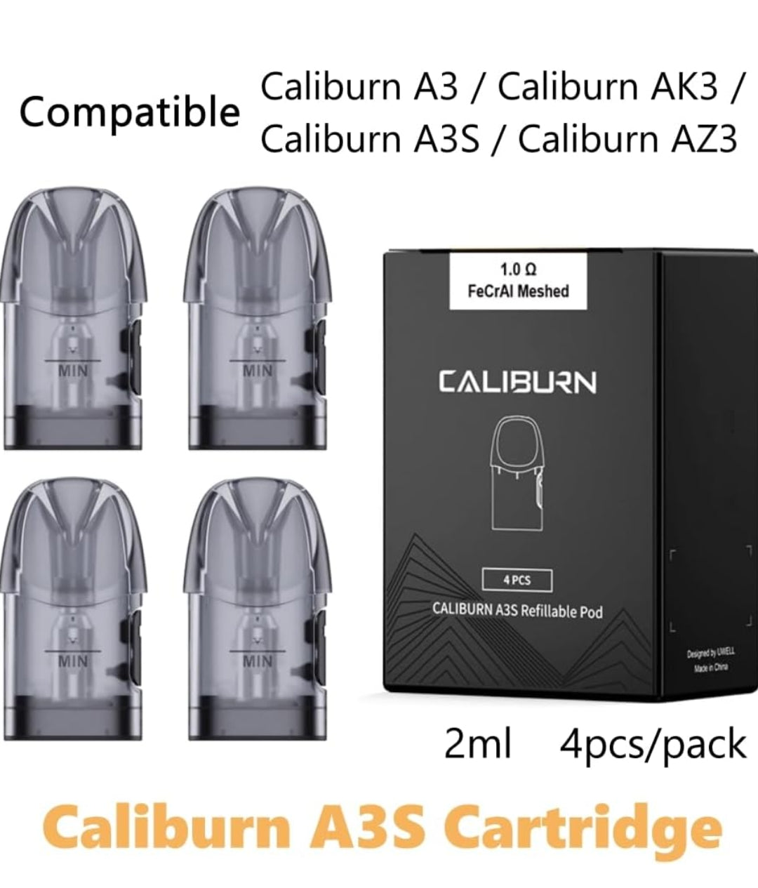 CARTUCHO A3S - UWELL CALIBURN