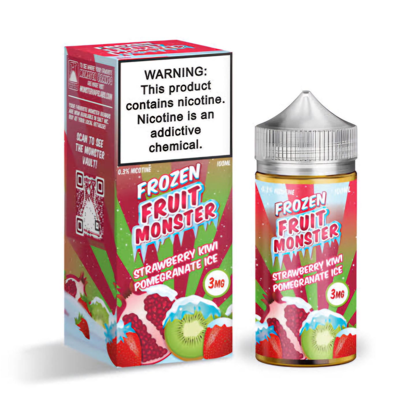 STRAWBERRY KIWI POMEGRANATE ICE - MONSTER FRUIT FROZEN - 100ML