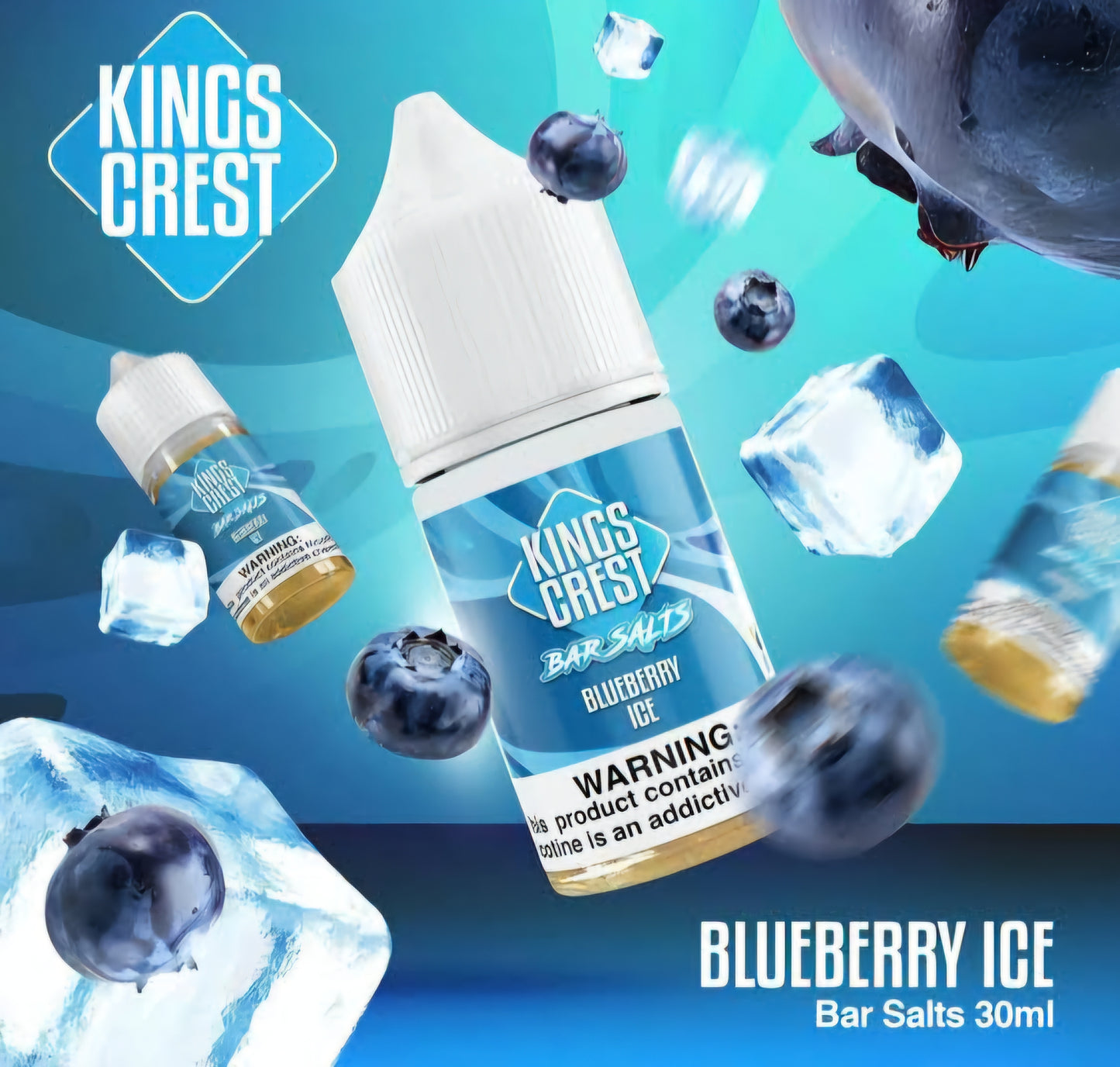 BLUEBERRY ICE / NIC SALTS 30ML - KINGS CREST BAR