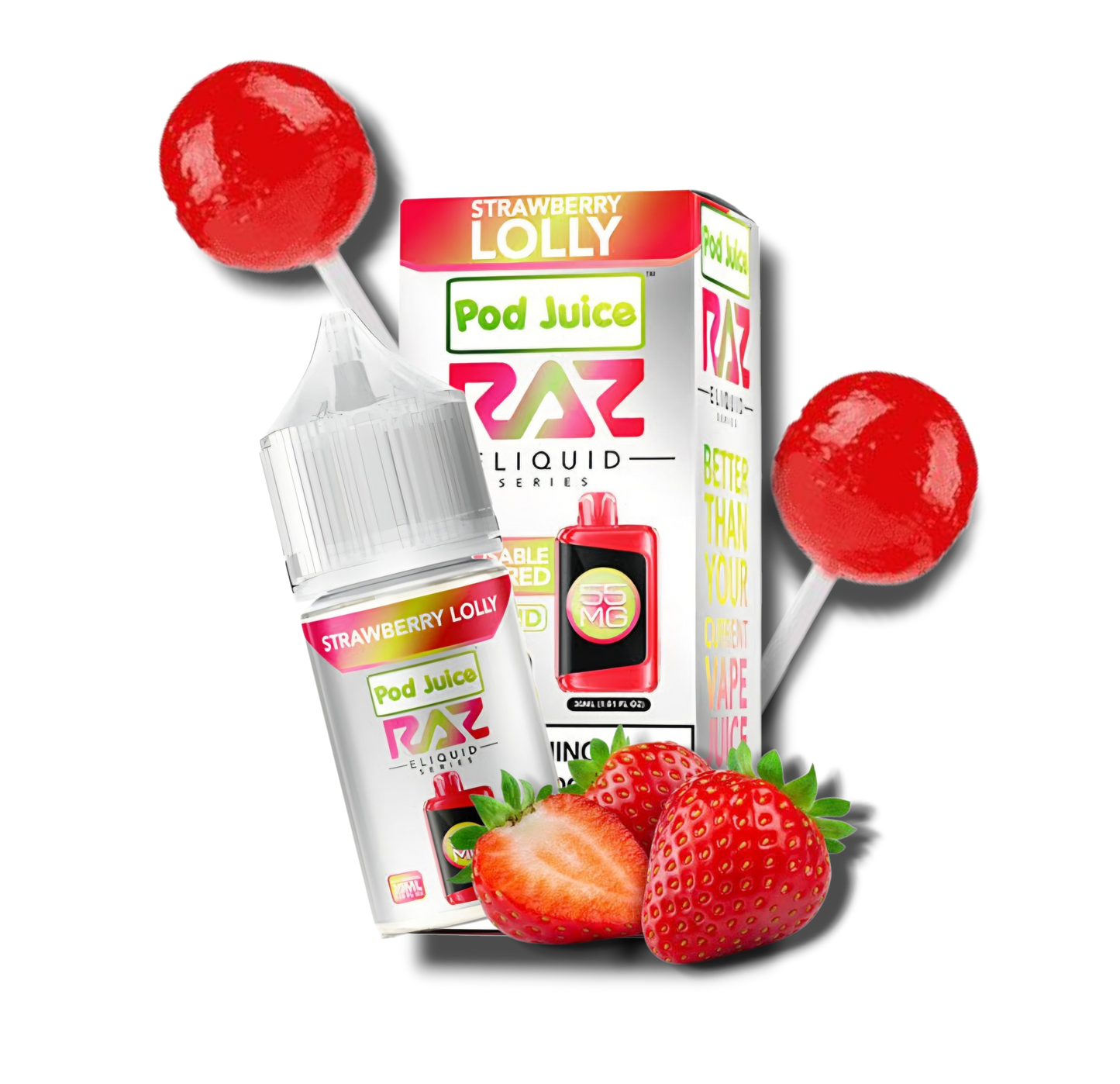 STRAWBERRY LOLLY / NIC SALTS 30ML - POD JUICE