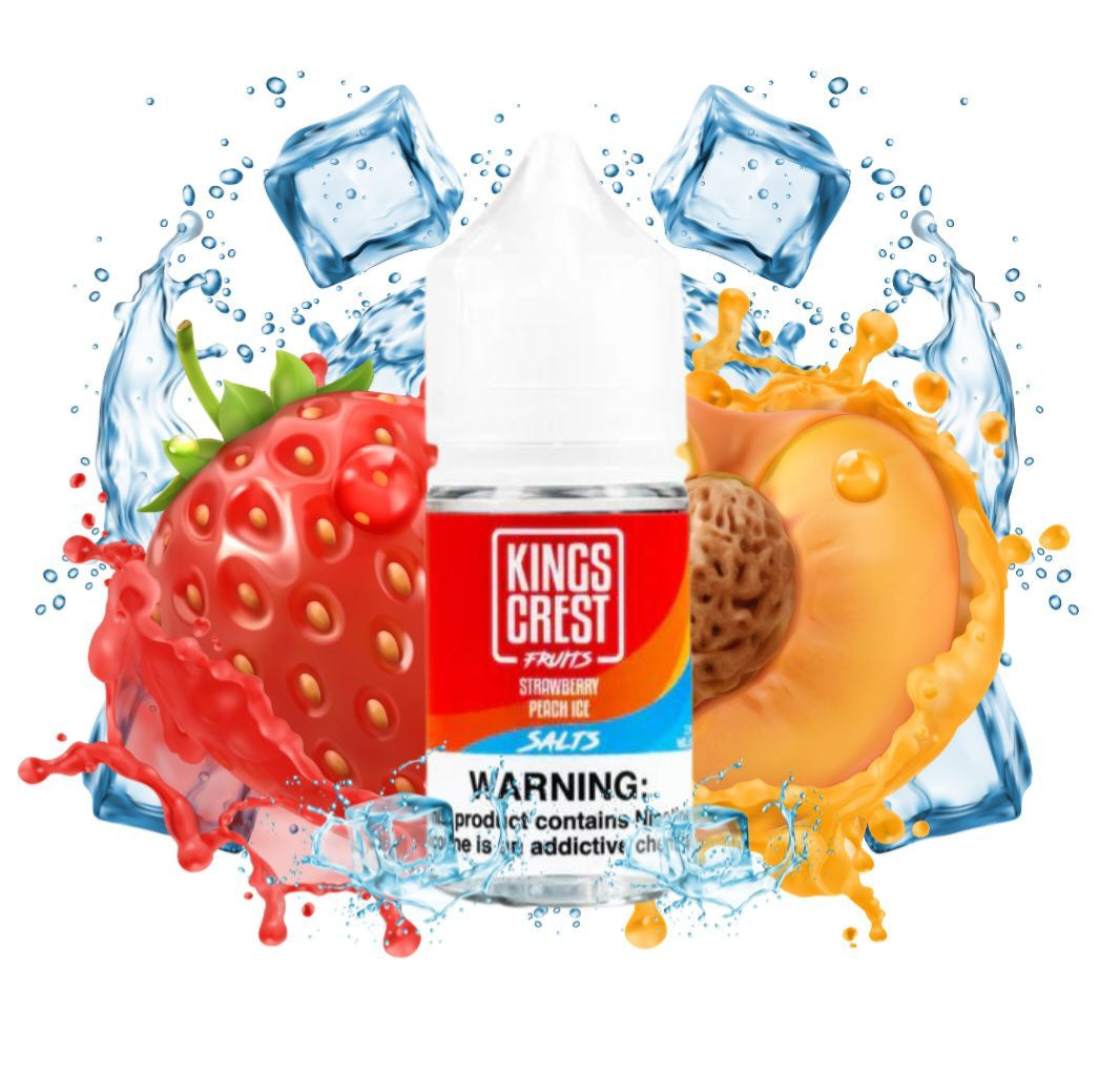 STRAWBERRY PEACH ICE /
NIC SALTS 30ML -
KINGS CREST BAR
