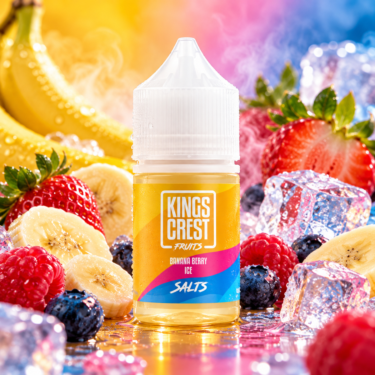 BANANA BERRY ICE / NIC SALTS 3OML - KINGS CREST FRUITS