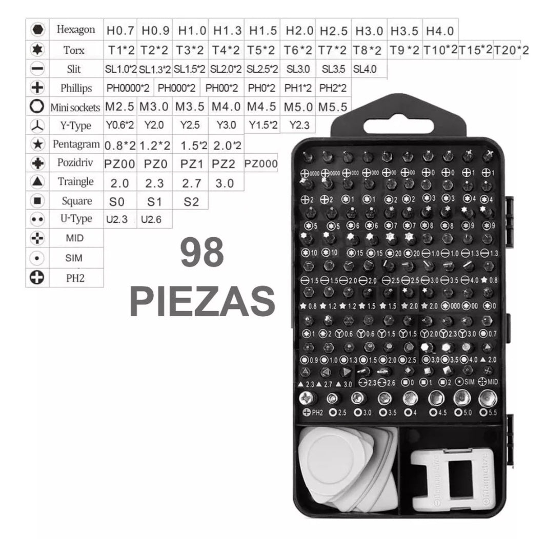 KIT DE DESTORNILLADORES 115 EN 1