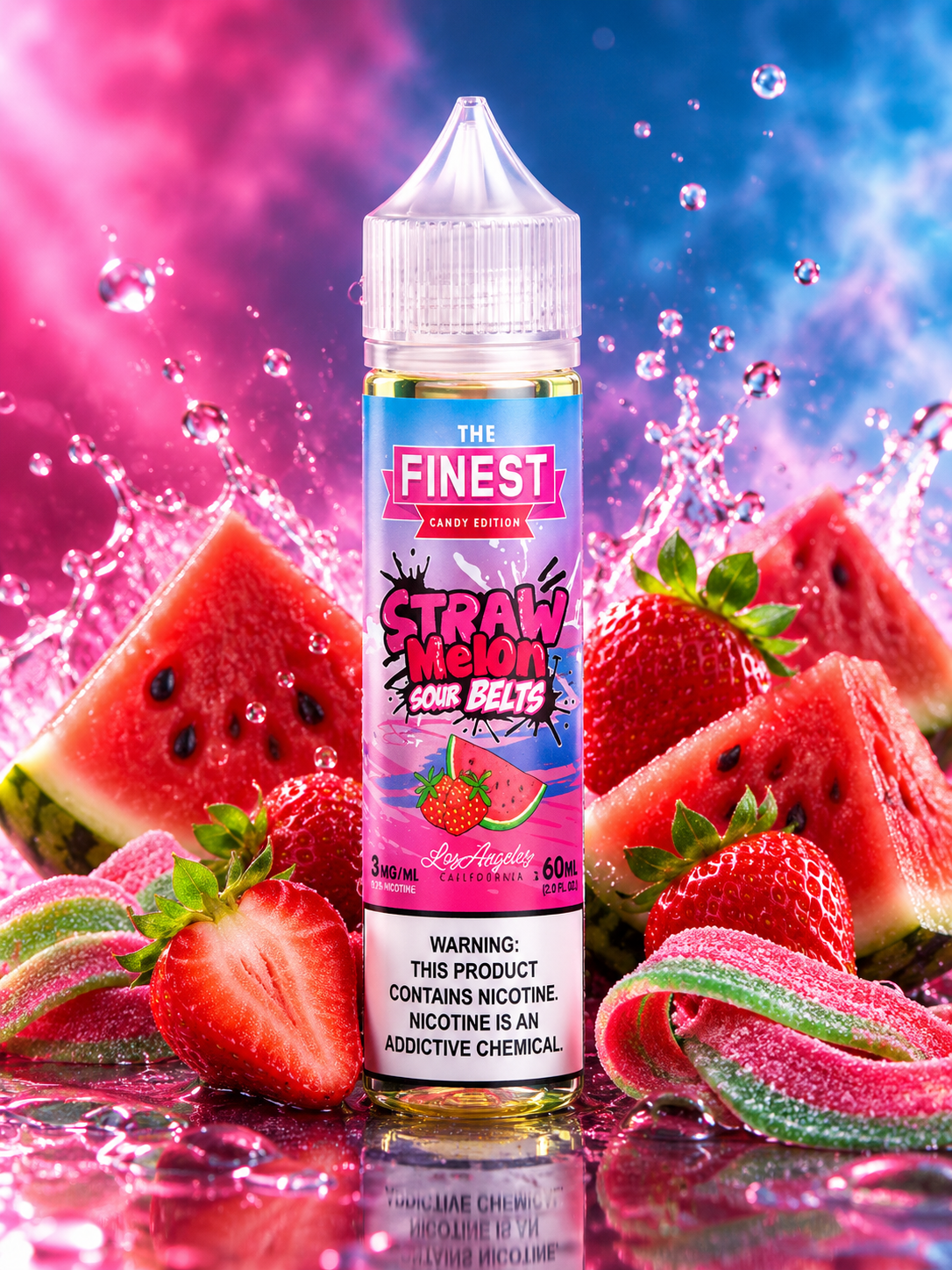 STRAW MELON SOUR BELTS - THE FINEST - 60 ML