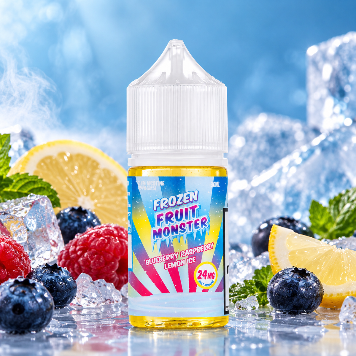 BLUEBERRY RASPBERRY LEMON ICE / NIC SALTS 30ML - MONSTER FRUIT FROZEN