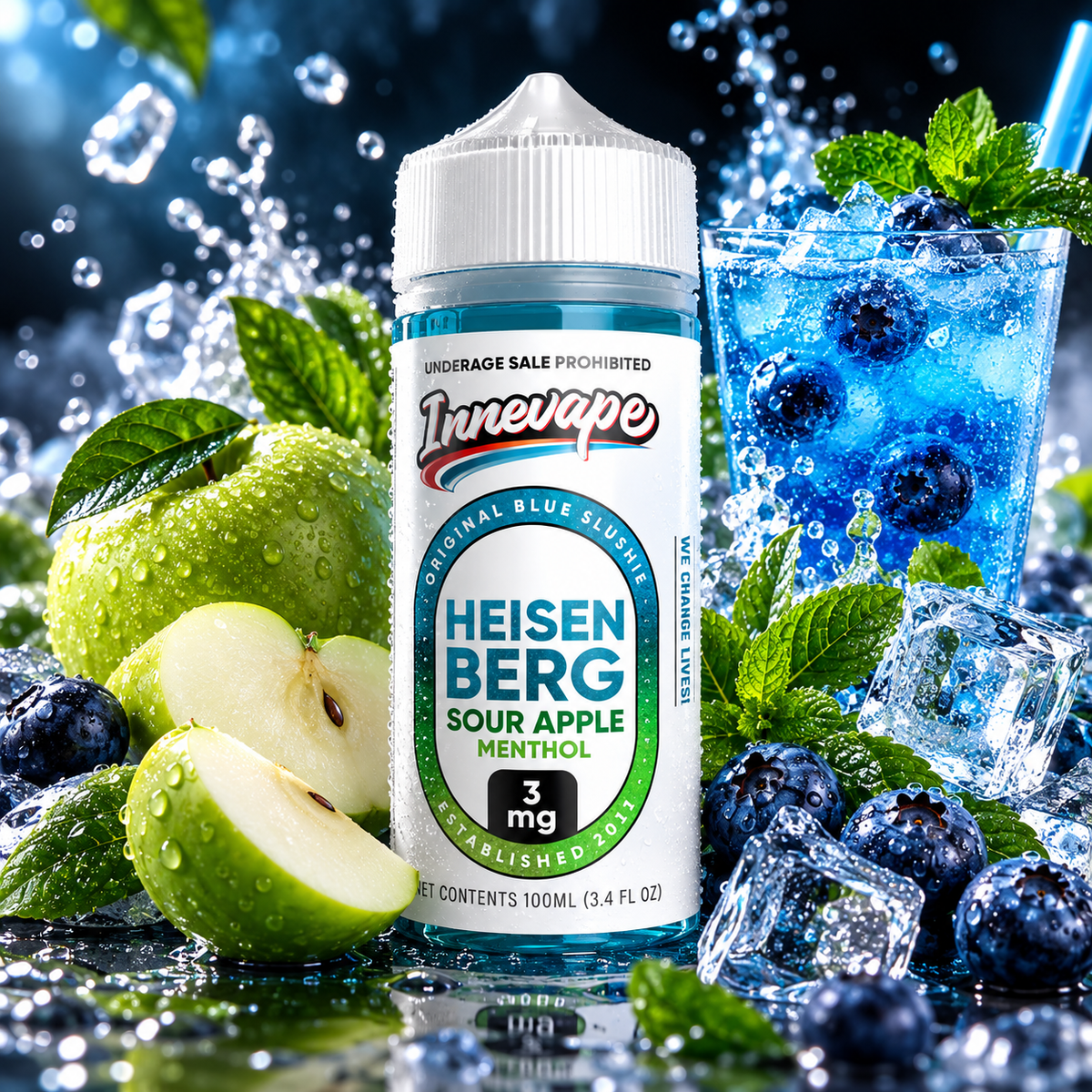 HEISENBERG SOUR APPLE MENTHOL - INNEVAPE - 100ML