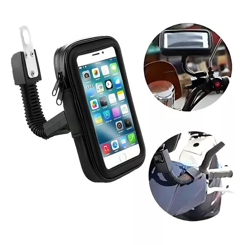 SOPORTE (IMPERMEABLE) DE CELULAR PARA MOTO