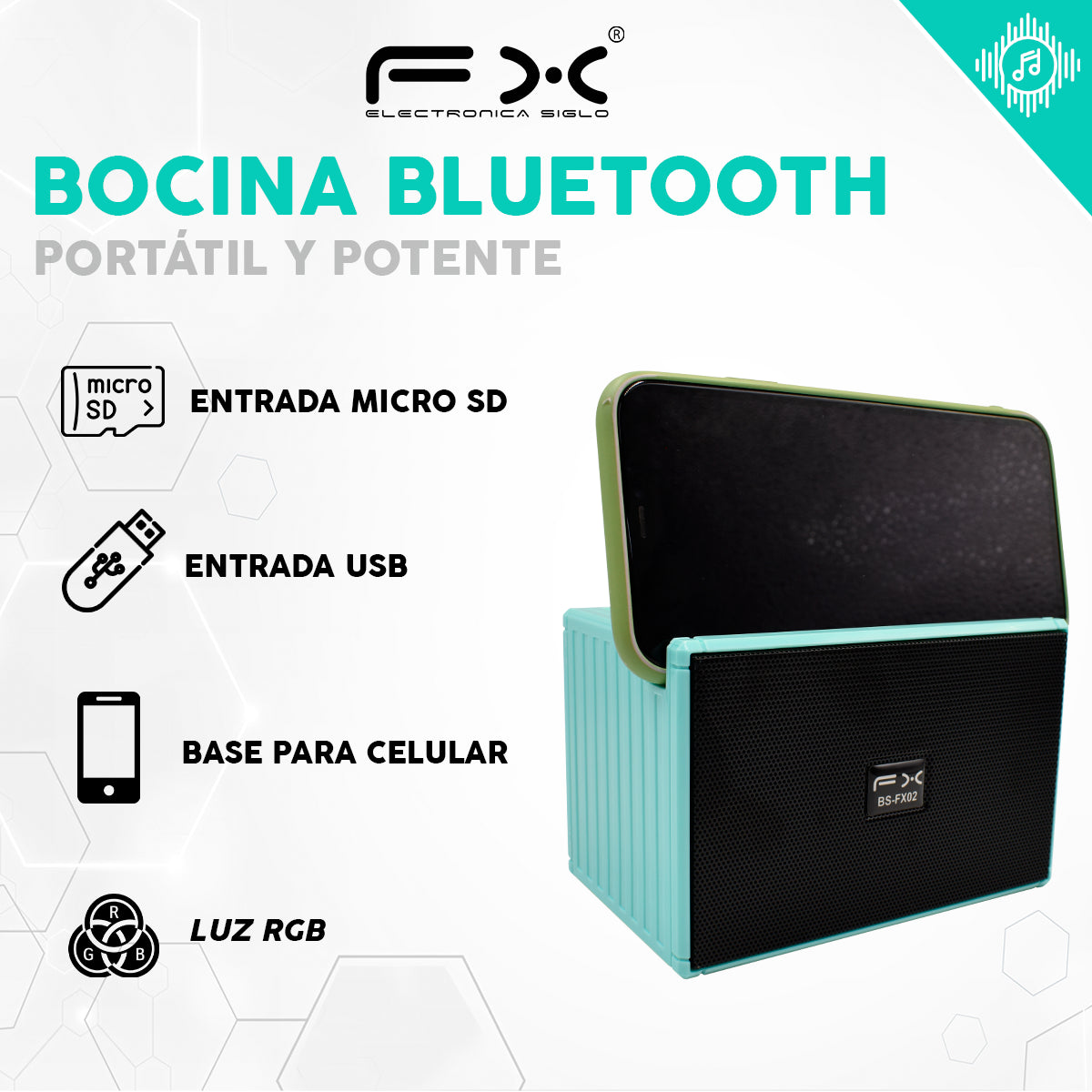 BOCINAS BLUETOOTH CON SOPORTE PARA CELULAR