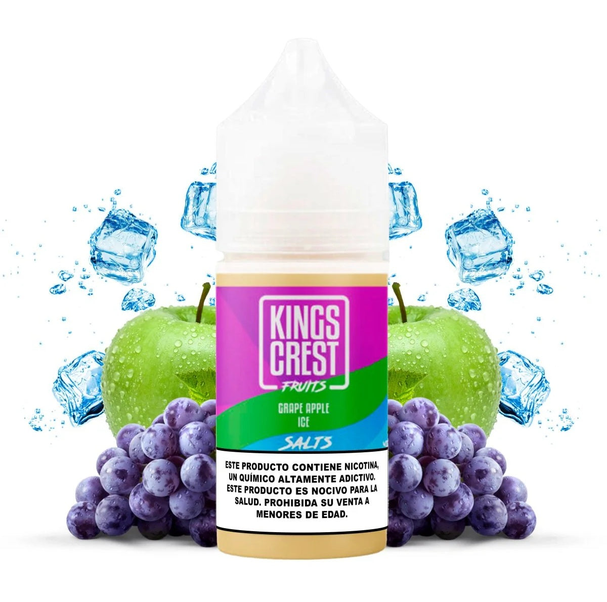 GRAPE APPLE ICE / NIC SALTS 30ML - KINGS CREST