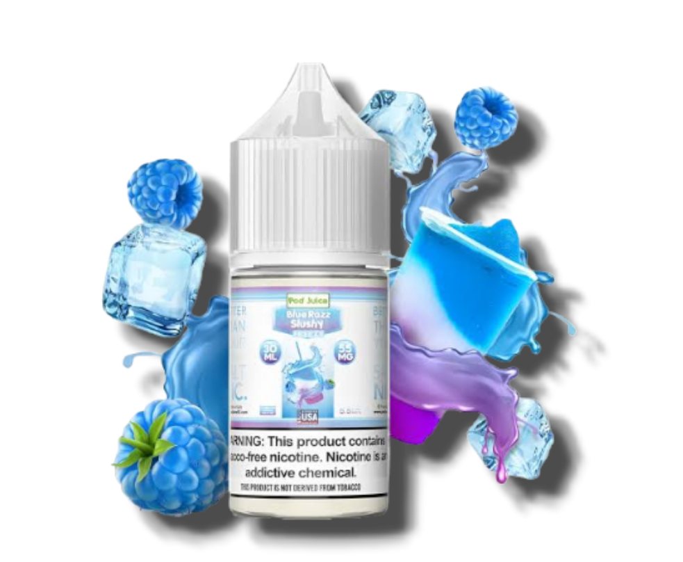 BLUE RAZZ SLUSHY / NIC SALTS 30ML - POD JUICE