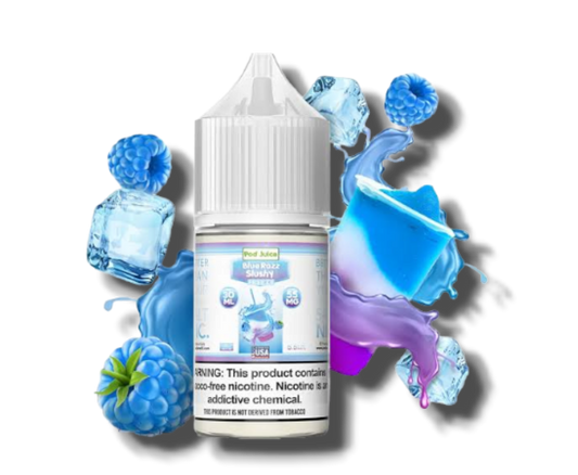 BLUE RAZZ SLUSHY / NIC SALTS 30ML - POD JUICE