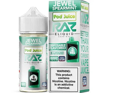 JEWEL SPEARMINT - POD JUICE RAZ - 100ML