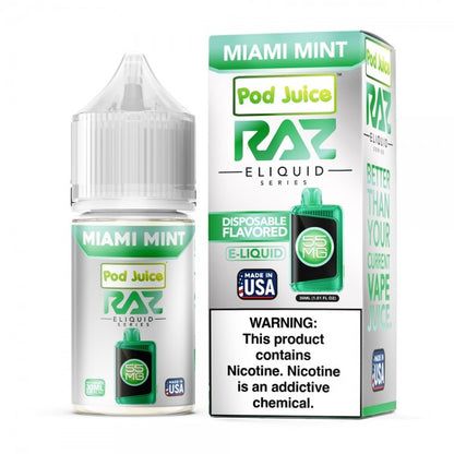 MIAMI MINT / NIC SALTS 30ML - POD JUICE RAZ