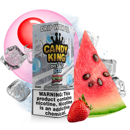 STRAWBERRY WATERMELON BUBBLEGUM ICE / NIC SALTS 30ML - CANDY KING