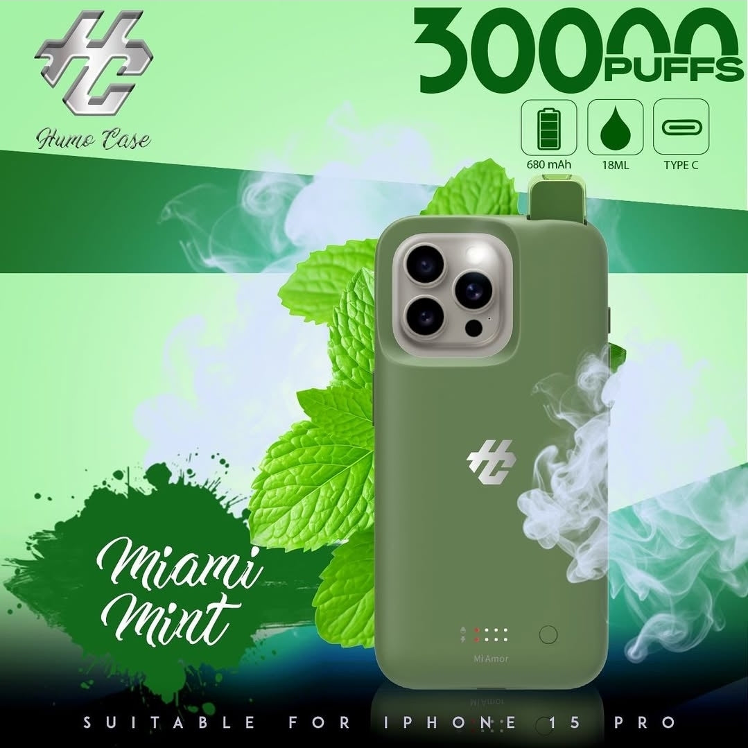 HC FUNDA VAPE IPHONE 30,000 (PROMO) SOLO PARA IPHONE 14 Y 15 NORMAL Y PRO