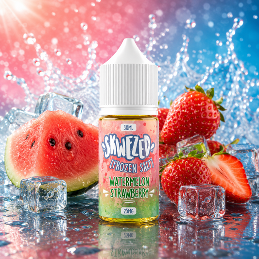 STRAWBERRY WATERMELON FROZEN / NIC SALTS 30ML - SKWEZED