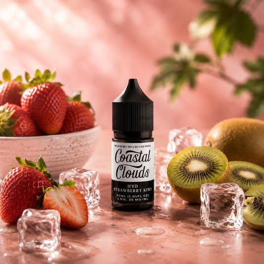 STRAWBERRY KIWI ICED / NIC SALTS 30ML - COASTAL CLOUDS