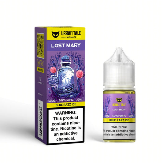 BLUE RAZZ ICE / NIC SALTS 30ML - URBAN TALE (LOST MARY)