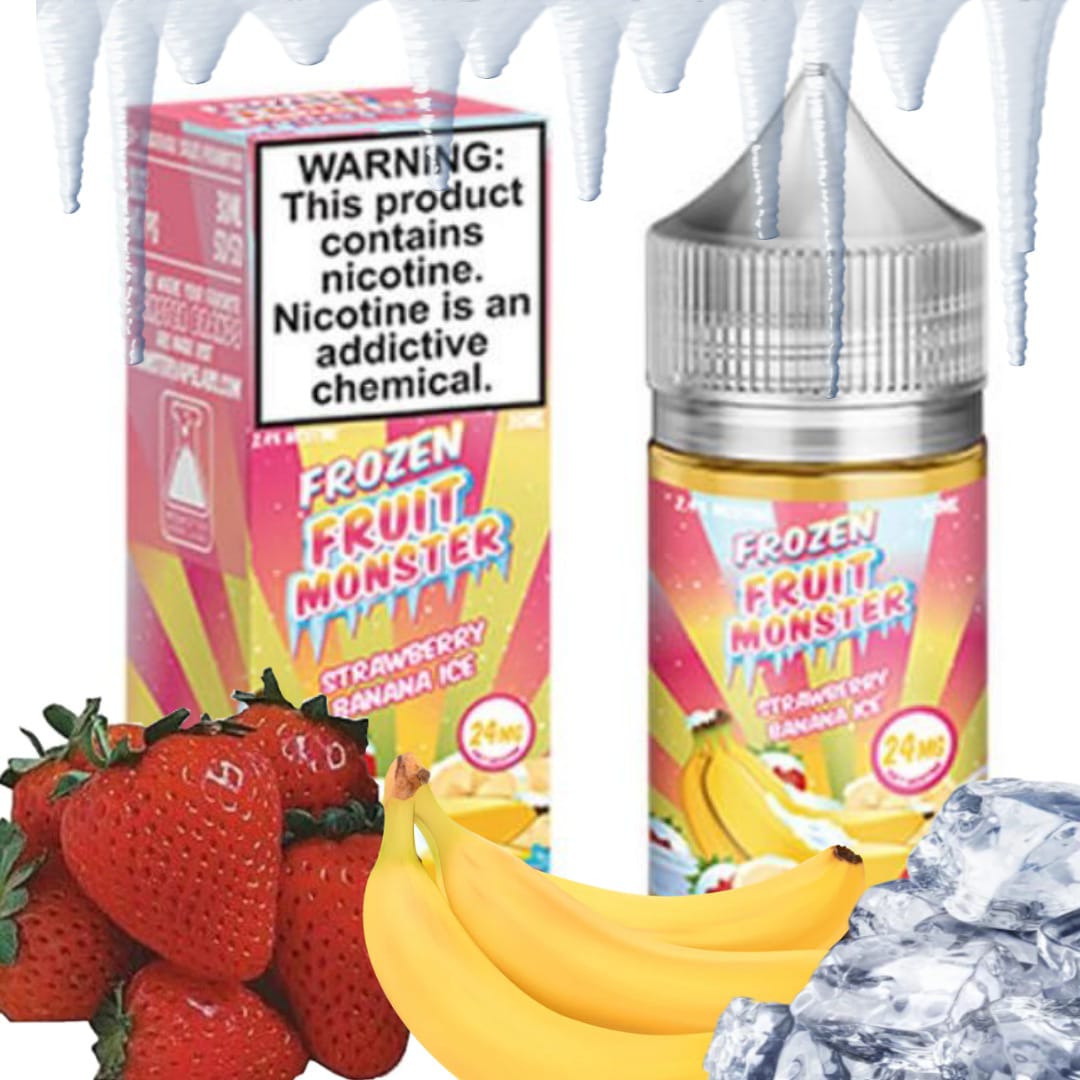 STRAWBERRY BANANA ICE / NIC SALTS 30ML - MONSTER FROZEN