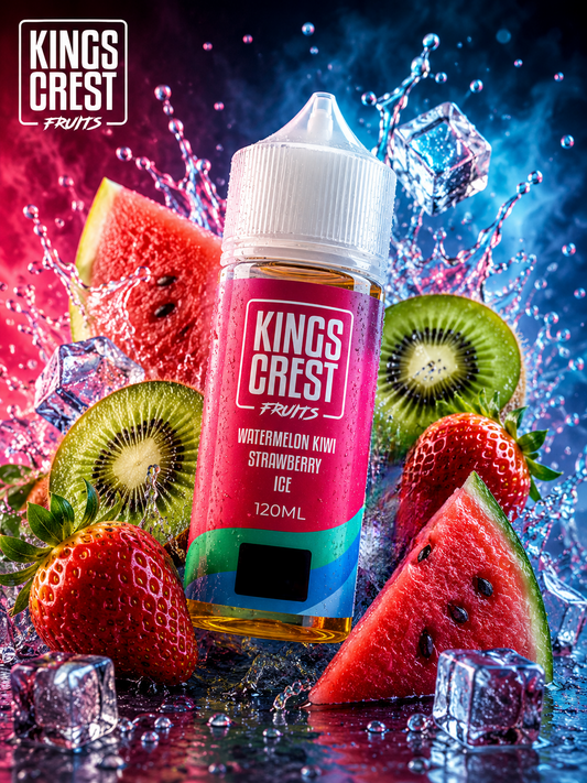 WATERMELON KIWI STRAWBERRY ICE - KINGS CREST FRUITS - 120ML