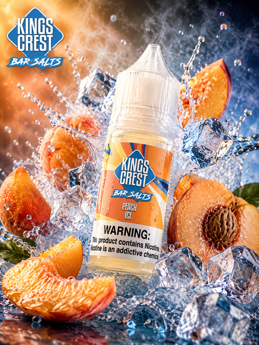 PEACH ICE / NIC SALTS 3OML - KINGS CREST BAR