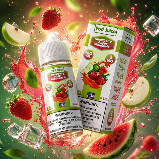 STRAWBERRY APPLE WATERMELON - POD JUICE - 100ML