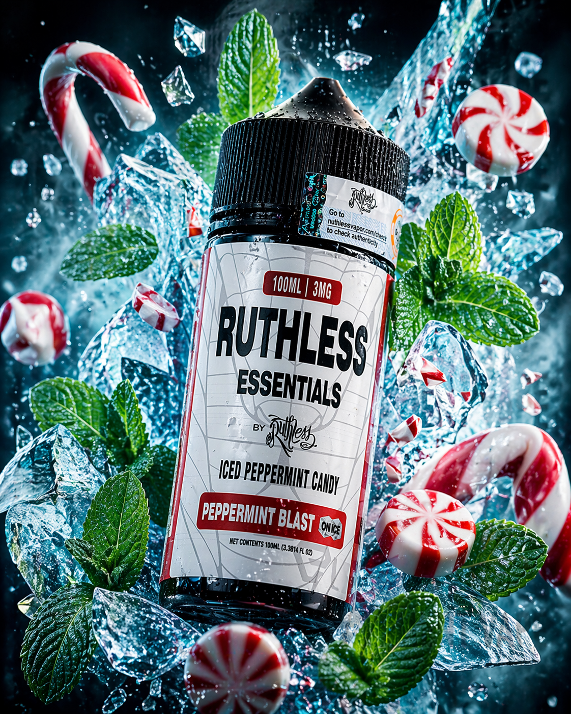ICED PEPPERMINT CANDY - RUTHLESS ESSENTIALS - 100ML