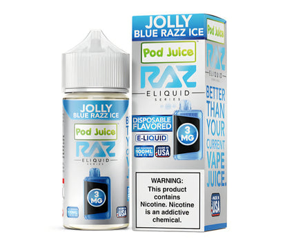 LOLLY BLUE RAZZ ICE - POD JUICE RAZ - 100ML