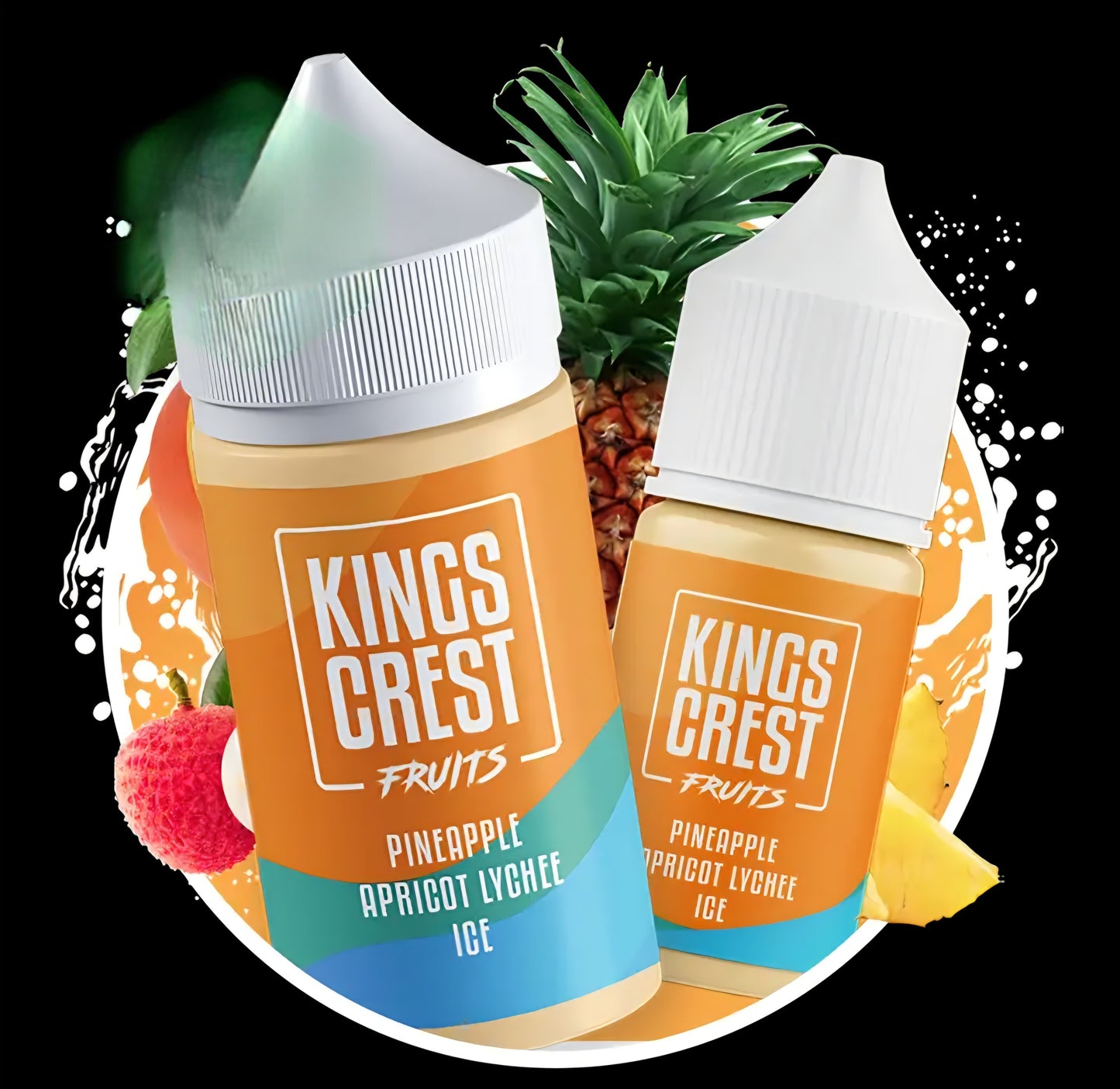 PINEAPPLE APRICOT LYCHEE ICE - KINGS CREST FRUITS - 120ML
