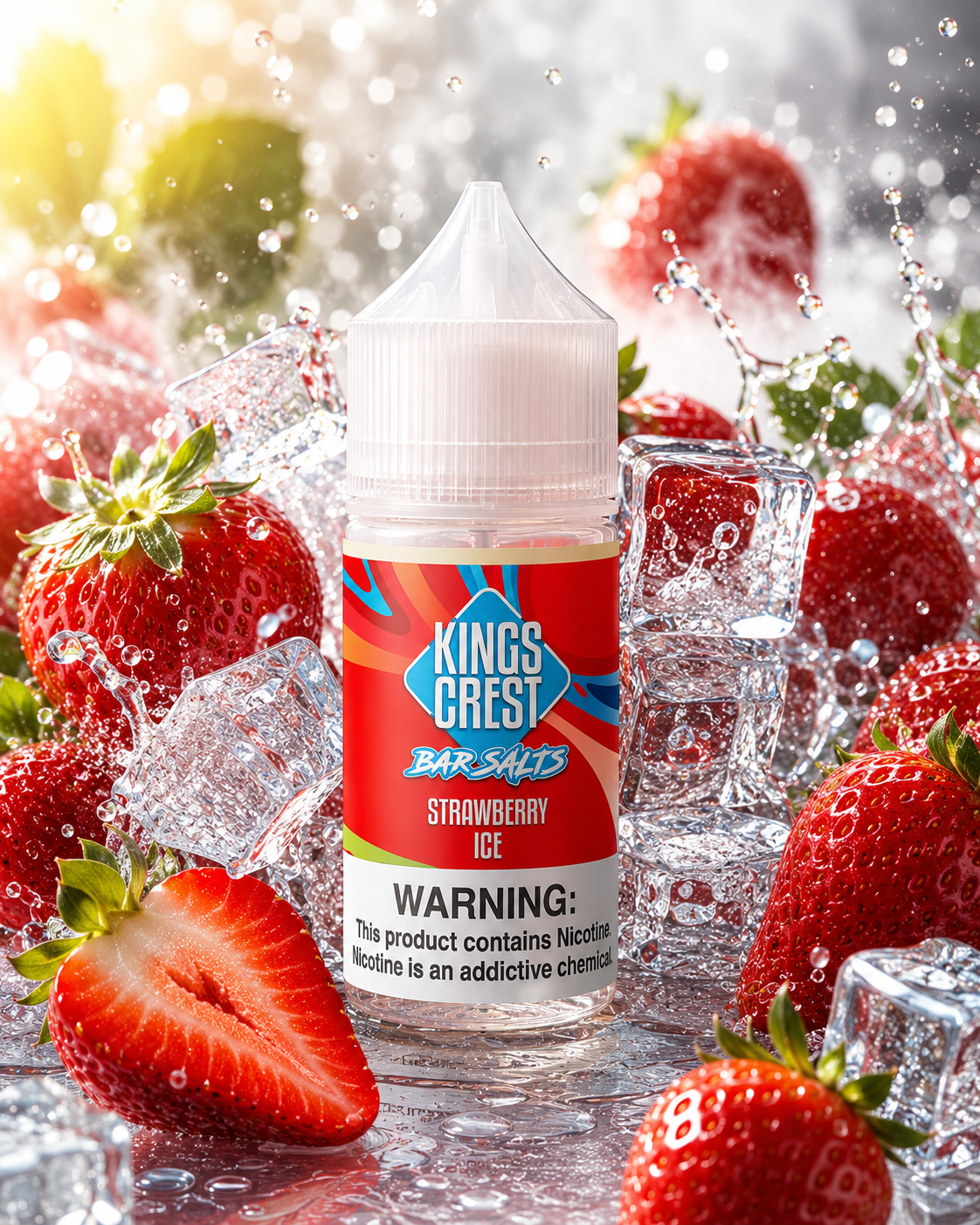 STRAWBERRY ICE / NIC SALTS 3OML - KINGS CREST BAR